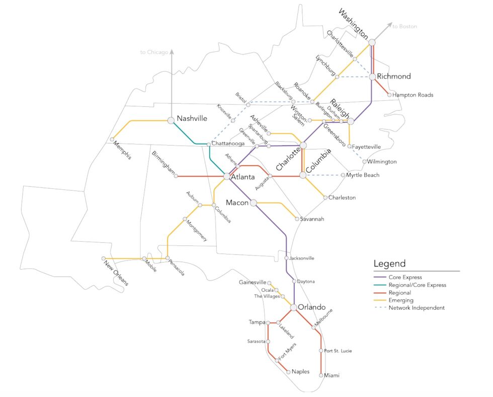 The Southeast Regional Rail Plan